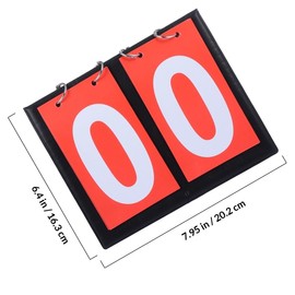 INOOMP Basketball Score Board 2-Digit Score Flipper Match Scoreboard for Basketball Games Table Tennis Badminton Volleyball Portable Keeper 7.95 X 6.69 X 0.59 in