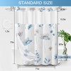 No Hook Shower Curtain and Liner Set, Blue Floral 71x77