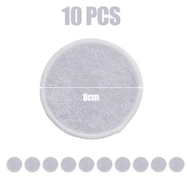 Pack of 10 Make-Up Pads, Washable Bamboo Charcoal, Microfibre Washable, Reusable Cotton Pads, for Face Cleansing and Skin Care (Grey)