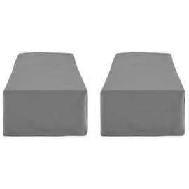 Crosley Furniture Patio Furniture Covers, Waterproof 2-Piece Outdoor Chaise Lounge Cover Set for Backyard, Gray