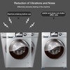 Anti-vibration feet in the washing machine square