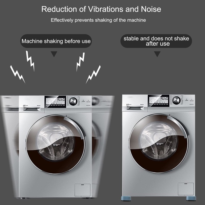 Anti-vibration feet in the washing machine square