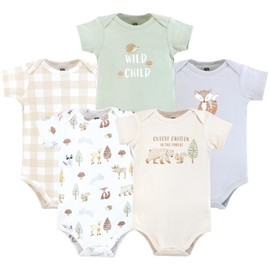 Hudson Baby Infant Boy Cotton Bodysuits, Cutest Critter, 9-12 Months