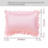 sourcing map Luxury Satin Oxford Pillowcases, Pair of 2 Pink