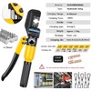 Hydraulic Crimping Tool and Wire Crimping Tool Kit, Range 12AWG-2/0AWG,