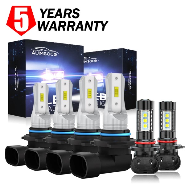 AUIMSOCO For Jeep Grand Cherokee 2008-2010 LED Headlights Bulbs Hi/Lo