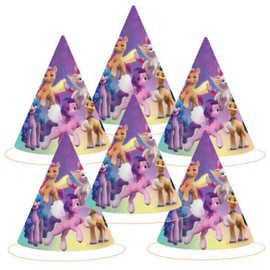 BeenSmile, MY LITTLE PONY HATS, Cardboard Hats, Children's Birthday Decoration, Birthday Party Hats, 6 Pcs.