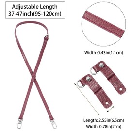 Gastinsave Purse Straps Replacement, Leather Handbag Crossbody Shoulder Strap kit Adjustable for Tote Bag Women
