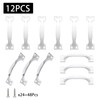 Mormchlots 12Pcs 98mm/3.86" White Metal Gate Retro Cabinet Handles, 3.86"