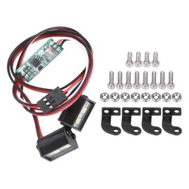 RC Car Roof Light, 2PCS 17mm Remote Control Crawler Decoration 4 LED Roof Light High Brightness Lamp Fit for Traxxas RC Car Model