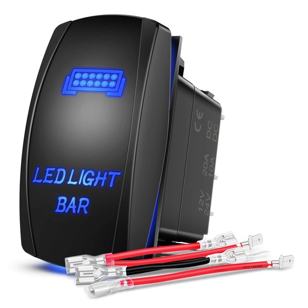 Nilight Nilight - 90001B LED Light Bar Rocker Switch 5Pin