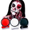 GRUPO CARNAVALLIA Kit 3 Bases de Maquillaje Facial Pintura Blanco