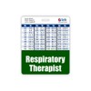 Respiratory Therapist Badge Buddy Horizontal w/Height & Weight Conversion Charts