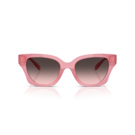 Coach Women's HC8418U Universal Fit Butterfly Sunglasses, Milky Pink/Grey Pink Gradient, 53 mm