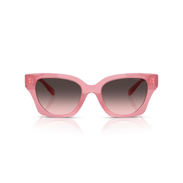 Coach Women's HC8418U Universal Fit Butterfly Sunglasses, Milky Pink/Grey Pink