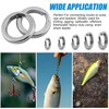 FUSIGO Split Rings Fishing Stainless Steel Lure Split Rings, 120Pcs