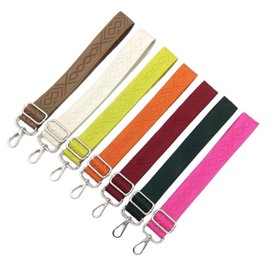 Whakano Adjustable Shoulder Strap for Bags, Unisex Replacement Bag Strap, Wide 3.8 cm, Plain Shoulder Strap, Length Adjustable 75-130 cm, Bag Straps for Changing, Bag Accessories, Silver Buckle, White