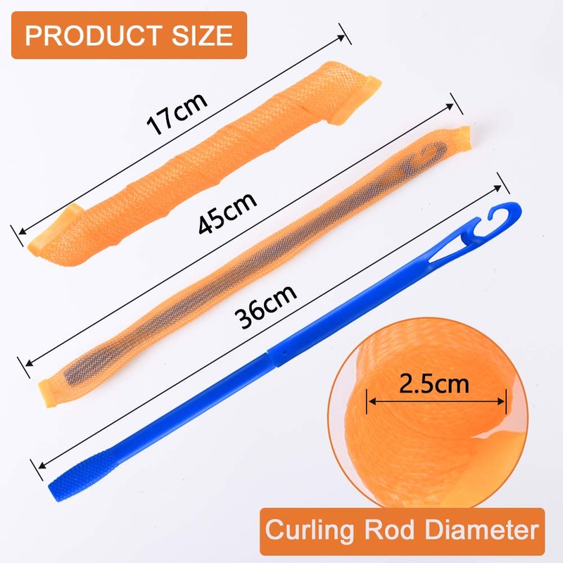 URAQT Hair Curlers, Rollers, DIY Styling Kit for Long Hair,