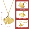Jiulory Ginkgo Leaf Pendant Necklace - Elegant Women's Long Sweater