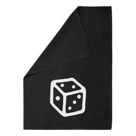 Azeeda 'Spielwürfel' Schwarzes Baumwoll-Geschirrtuch (TW00042381)
