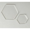 RUIXUAN Clear Acrylic Laser Cut Hexagon Sheet, Hexagon Place Cards