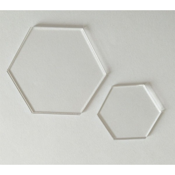 RUIXUAN Clear Acrylic Laser Cut Hexagon Sheet, Hexagon Place Cards