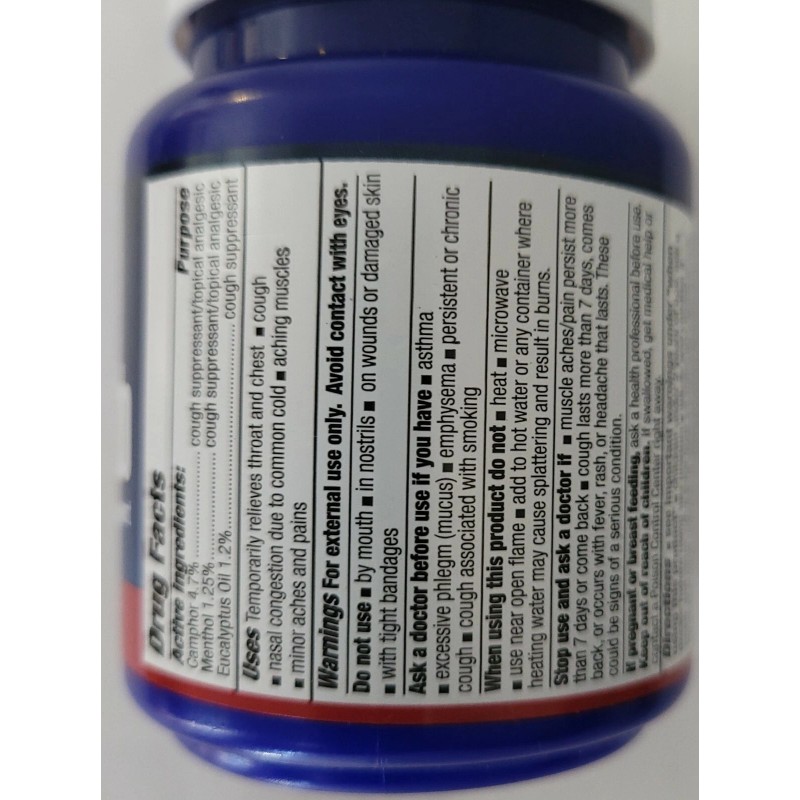 CareAll Vaporizing Chest Rub Decongestant Cough Suppressant 4oz Bottle S22
