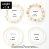 CXENSJH Pearl Bracelets for Women Multi-Layer Stretch White Beaded Bracelet,