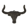 30GO Cast Iron Longhorn Steer Wall Hook-5" Bull Head Decorative