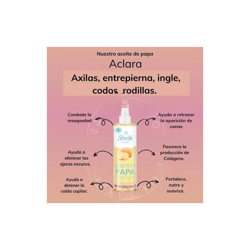 5 Aceite De Papa Reparador Piel Y Cabello 260 Ml