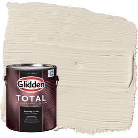 Glidden Total Exterior Paint & Primer All-in-One, Antique White/White, Flat, 1 Gallon