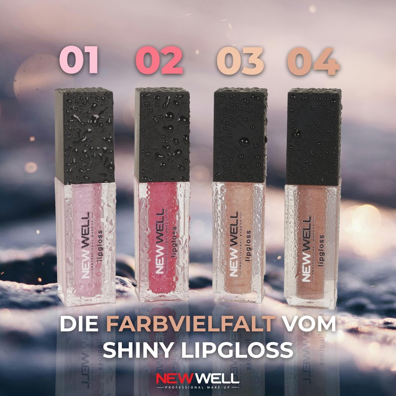 Newwell Lip Gloss Lipstick 24 Hours Hold, Long Lasting Shine,