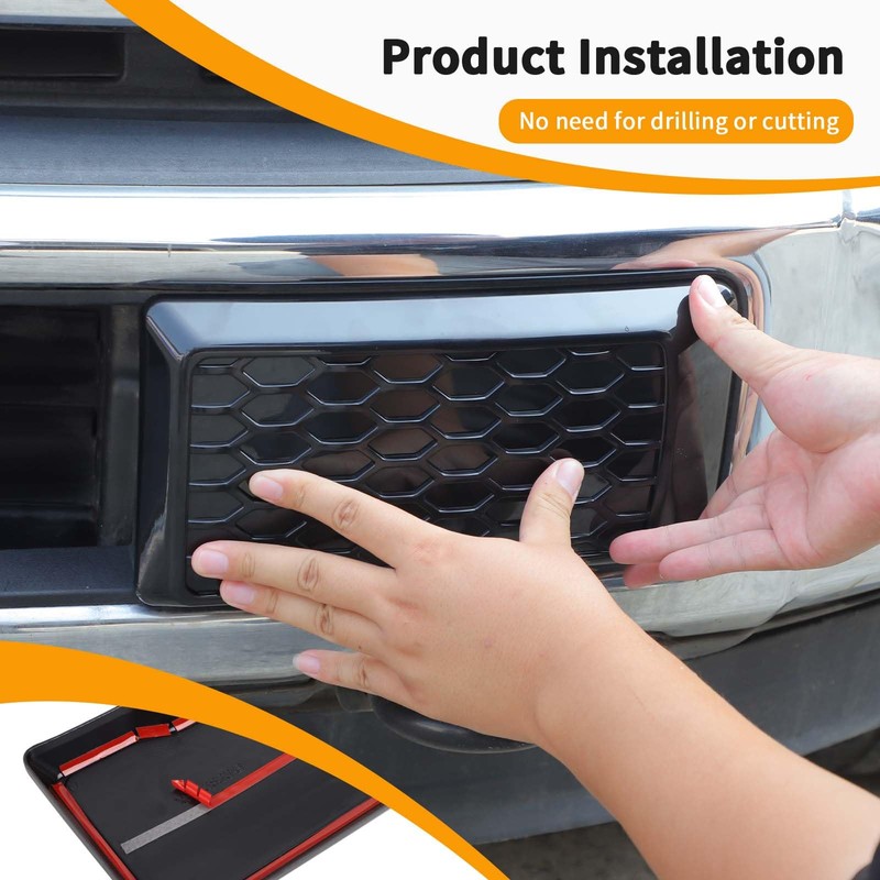 Hoolcar Left & Right Front Bumper Guard Pads Insert Cap