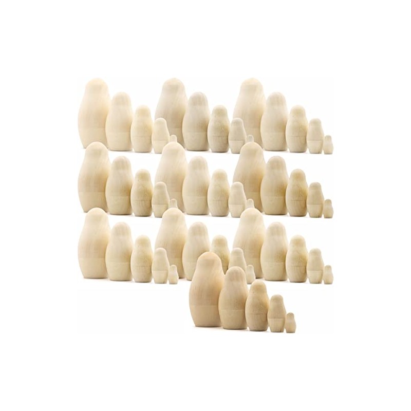 AEVVV Lot of 10 Set by 5 pcs Blank Wooden
