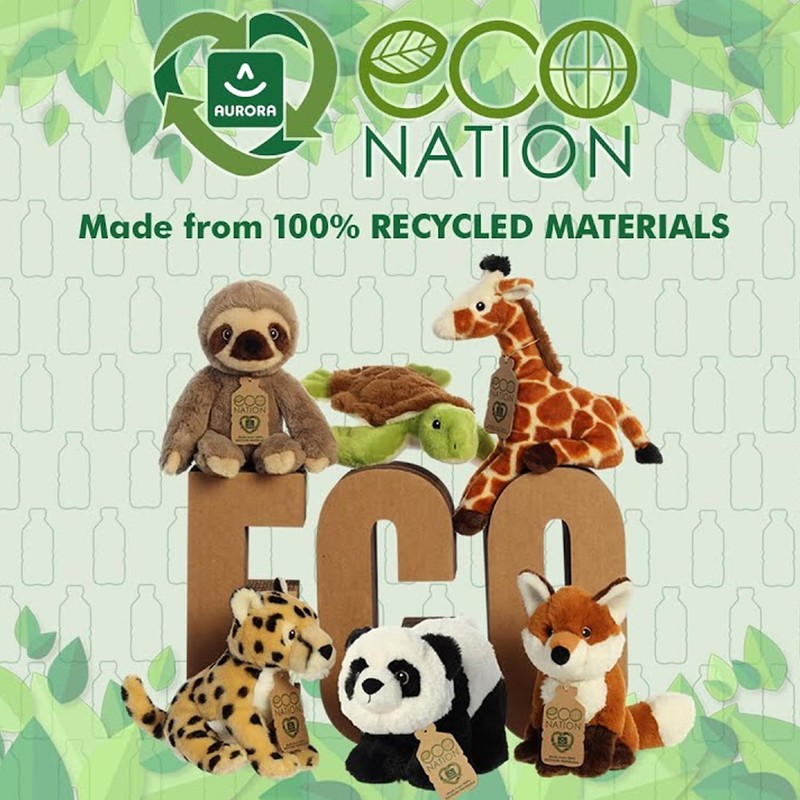 Aurora World 35000 Aurora Eco Nation Peluche, Orange, Black, White