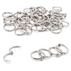 SWZHAI 50 Pcs Binder Rings 0.5 Inch, Nickel Plated Steel