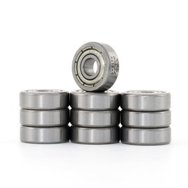 XiKe 10 Pcs 604ZZ Double Metal Seal Bearings 4x12x4mm, Pre-Lubricated and Stable Performance and Cost Effective, Deep Groove Ball Bearings.