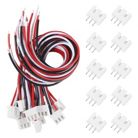 Alinan 20pcs JST-XH2.54mm 3 Pin Connector Kit, Included 10pcs Mini 3 Pin 24AWG Female Connector Plug with 150mm Cable Wire and 10pcs Micro 3Pin Male Connector Plug