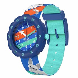 Flik Flak Unisex Kids Watch Casual Blue Bio-sourced Quartz Skating Frenchie