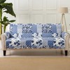 Great Bay Home Patchwork Scalloped Printed Furniture Protector Stain Resistant
