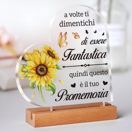 Women Gift, Sunflower Gift - Inspiration Gifts Acrylic Plate, Birthday Gifts for Women, Christmas Gift, Encourage Gifts for Best Friend, Colleagues, Wife, Mom, Sisters, Maturity, Aunty