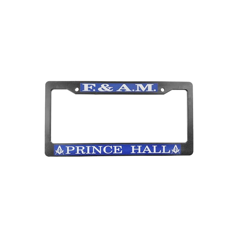 Prince Hall Mason F. & A.M. Text Decal Plastic License