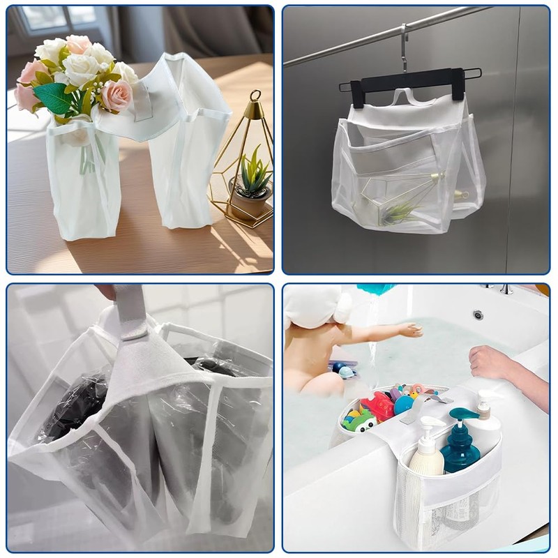 Tyafzzn Bath Toy Storage, Bath Toy Hanging Organiser Bag, Bath