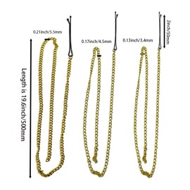 12 pcs Gold Hair Chain, pretty Tassel Hair Clips for Girls and Women Party (3 Size)