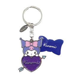Marimo Craft SRSJ-1022 Key Chain in PVC Case, Kuromi, Sanrio Characters, Approx. W 2.0 x H 2.0 inches (50 x 50 mm)