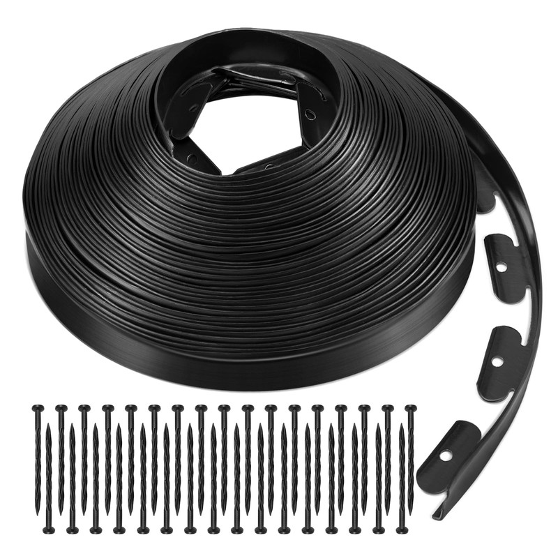 9TH SHOP No-Dig Landscape Edging Kit, 100FT Landscape Edging, 2