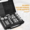 Venussar 56 Pcs BSPP Cap and Plug Kit, Hydraulic Cap