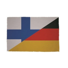 U24 Brillenputztuch Finnland-Deutschland Fahne Flagge Glasreinigungstuch Microfasertuch