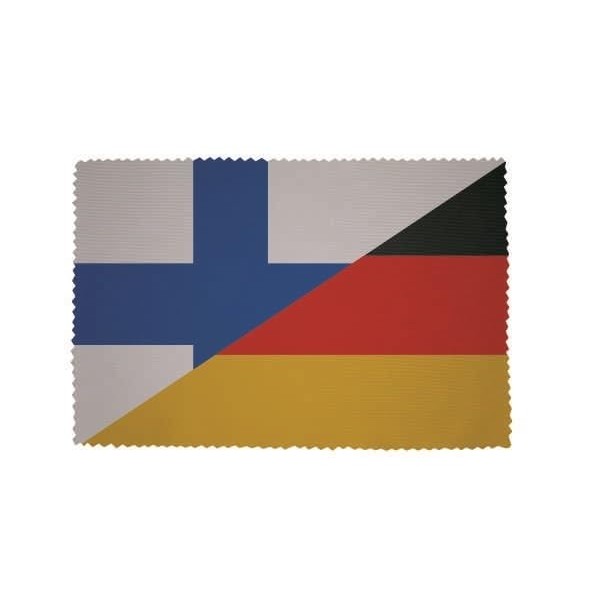 U24 Brillenputztuch Finnland-Deutschland Fahne Flagge Glasreinigungstuch Microfasertuch
