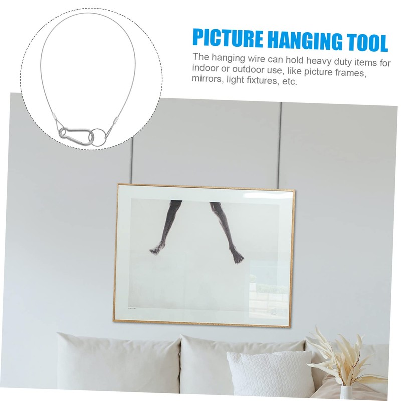 ULTECHNOVO 6-Pack Stainless Steel Tethers Wire-Rope Lanyard Safety Rope for